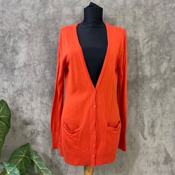 NORDSTROM Collection Silk/ Cashmere Button Front Cardigan Sweater women’s size S - Picture 1 of 12